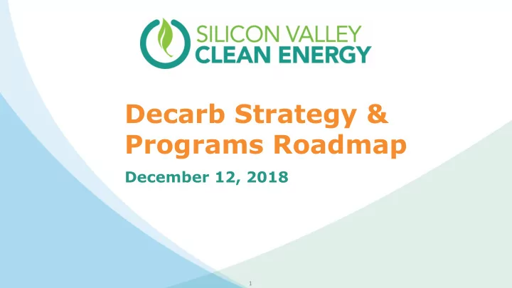 programs roadmap