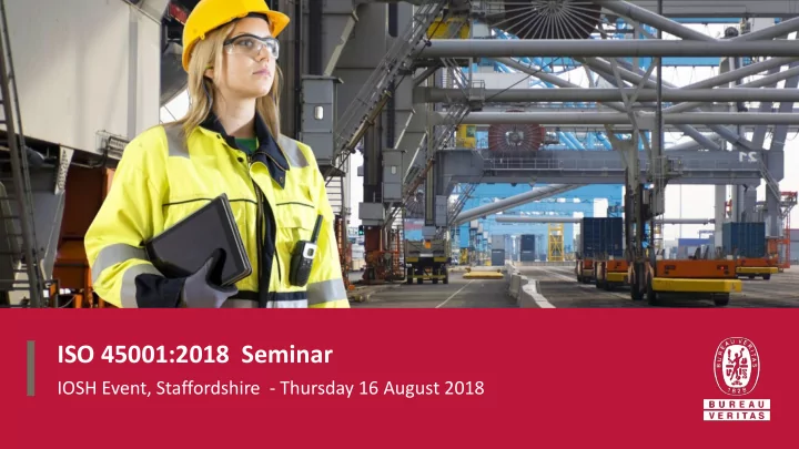 iso 45001 2018 seminar