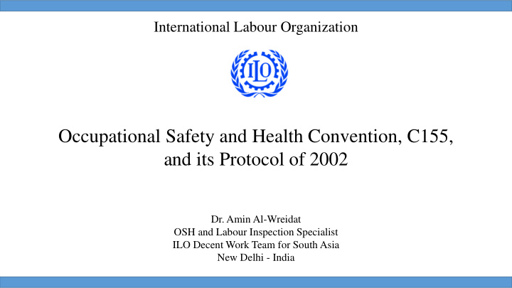 occupational safety and health convention c155 and its
