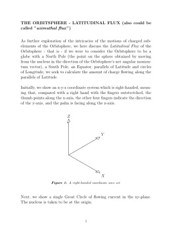 THE ORBITSPHERE - LATITUDINAL FLUX (also could be called  azimuthal flux )  As further