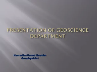 Nasr  Nasradin  adin-Ahmed  Ahmed Ibr  Ibrahim  ahim  Geophys  Geophysicist  icist Geology