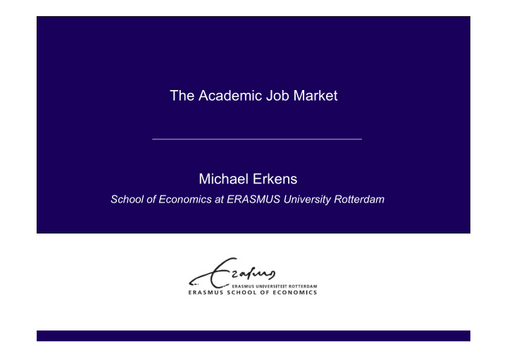 the academic job market