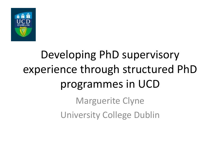 developing phd supervisory