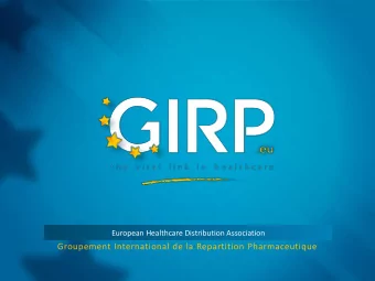 The European Association of Pharmaceutical Full-line Wholesalers  European Healthcare Distribution