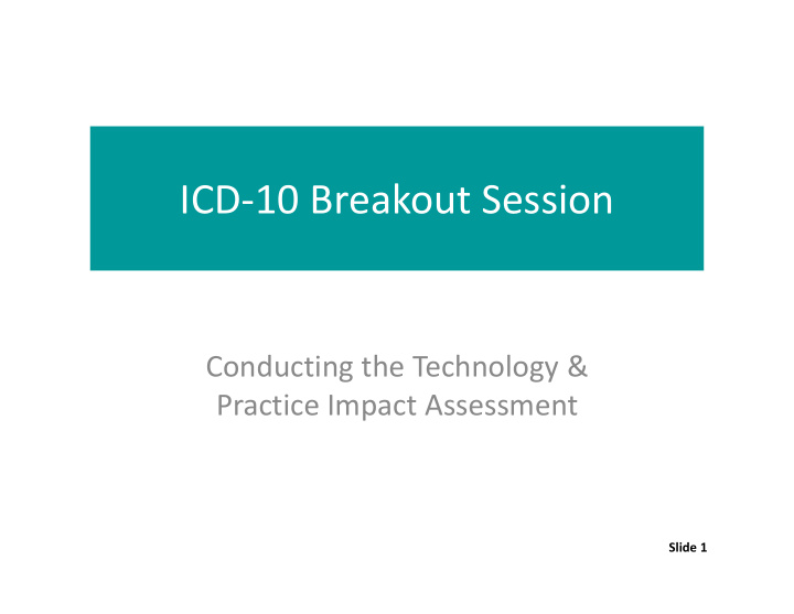 icd 10 breakout session
