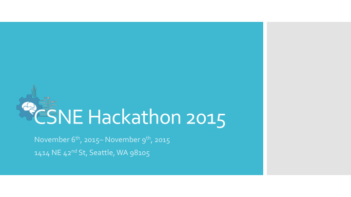 csne hackathon 2015