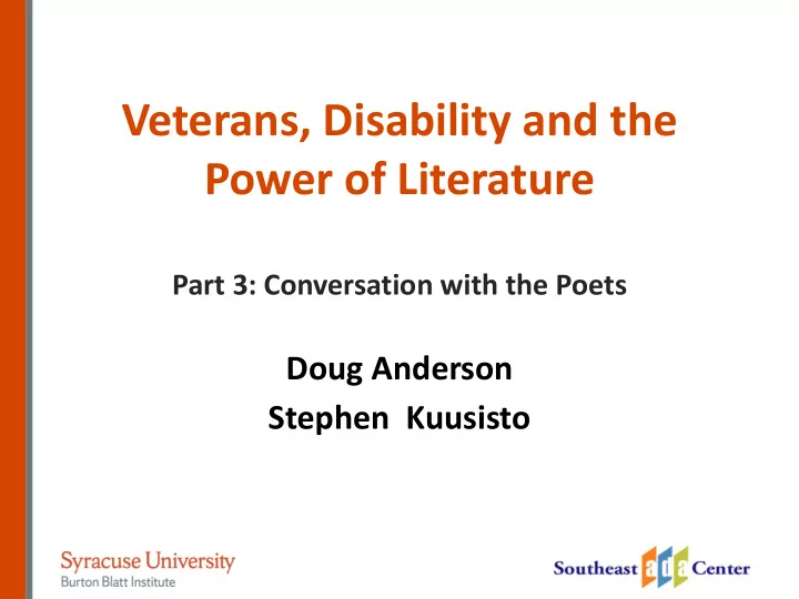 veterans disability and the