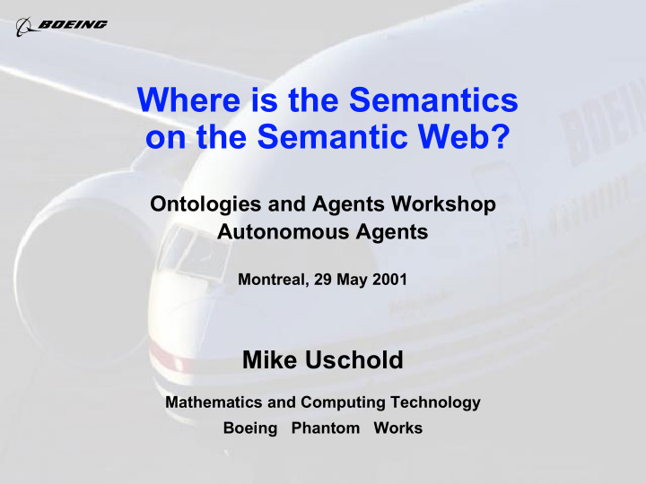 where is the semantics on the semantic web