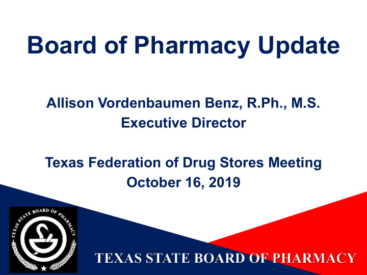 board of pharmacy update