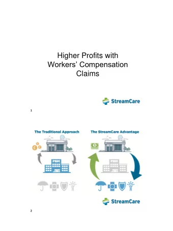 Higher Profits with  Workers Compensation  Claims  1  2  Reimbursement Comparison  PBMs vs