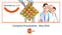 company presentation may 2016 forward looking statement