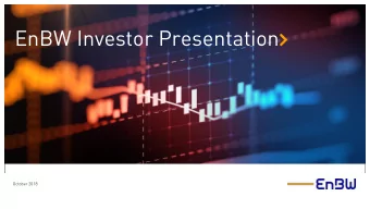 EnBW Investor Presentation  October 2018  Overview  Company Presentation  page 3  Green Financing