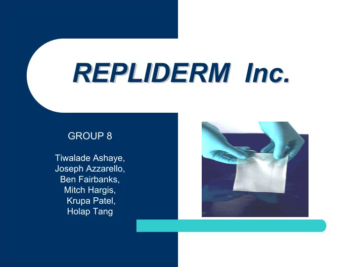 repliderm inc repliderm inc