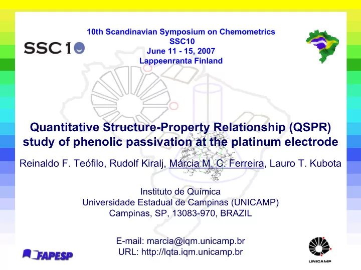 quantitative structure property relationship qspr study