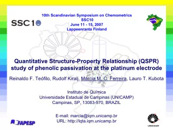 Quantitative Structure-Property Relationship (QSPR)  study of phenolic passivation at the platinum