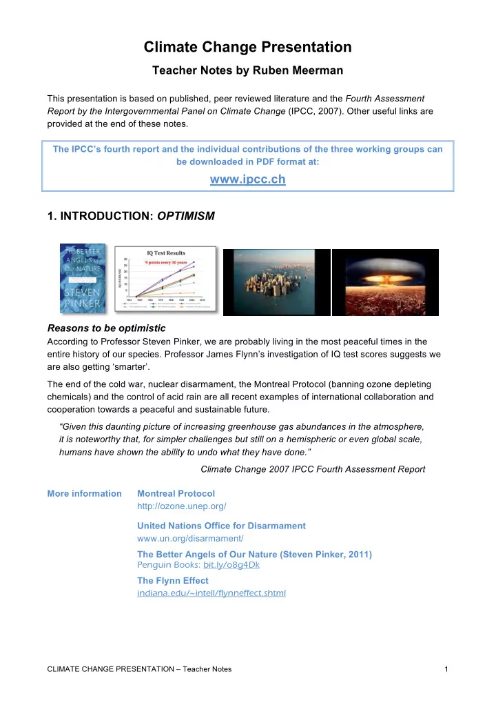 climate change presentation