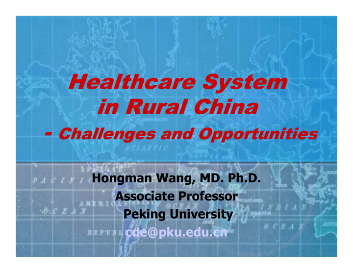healthcare system in rural china