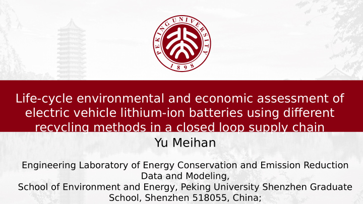 life cycle environmental and economic assessment of