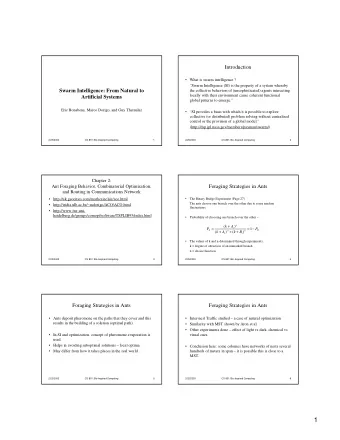 1      Raid Patterns of Army Ants  Raid Patterns of Army Ants    An example of powerful,