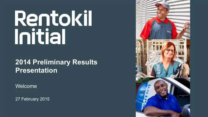2014 preliminary results presentation