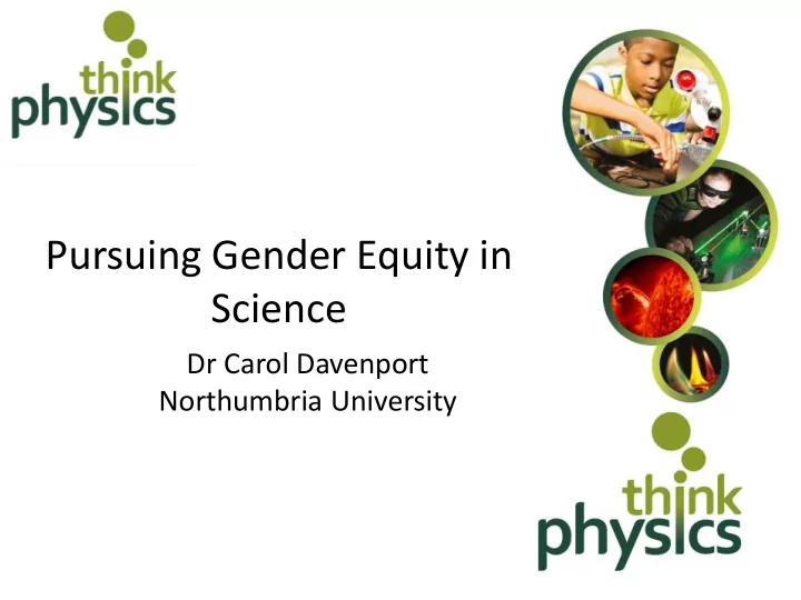 pursuing gender equity in