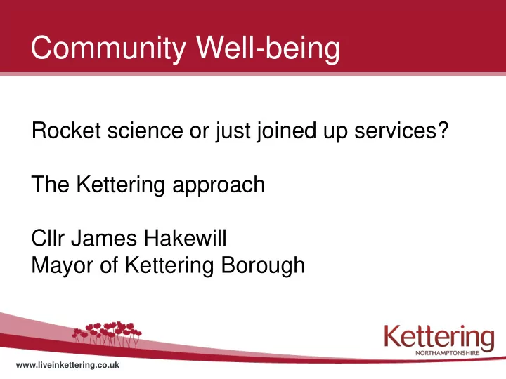 community well being