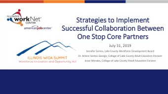 Str  trategie  ies to  o Im  Imple  lement  Suc  uccessful  l Col  olla  laboratio  ion Betw  tween