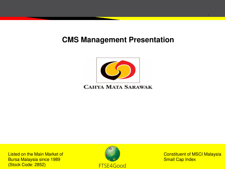 cms management presentation