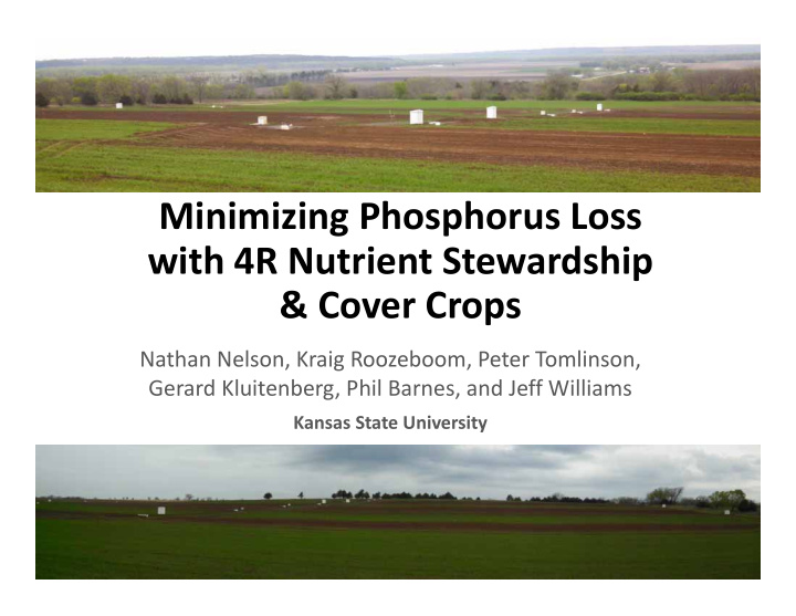 minimizing phosphorus loss with 4r nutrient stewardship