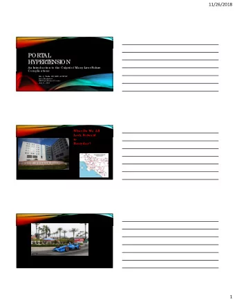 PORT  AL  HYPE  RT  E  NSI  ON  An I  ntro duc tio n to  the  Culprit o f Ma ny L  ive r F  a ilure