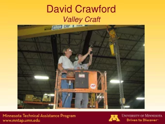 David Crawford  Valley Craft  Minimizing Phosphorus Discharge  and Reducing Energy Use  Valley