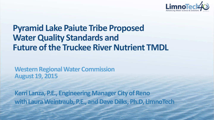 pyramid lake paiute tribe proposed water quality