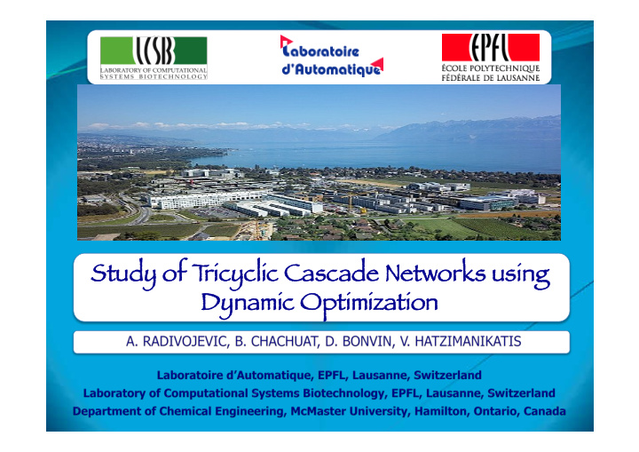 study of study of t ricyclic ricyclic cascade netw