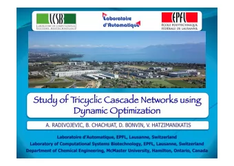 Study of  Study of T  ricyclic  ricyclic Cascade Netw  Cascade Networks using  orks using  Dynamic