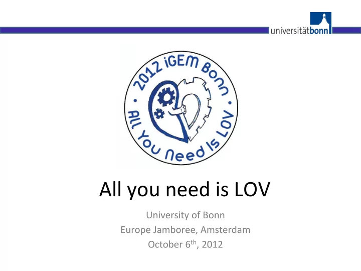 all you need is lov