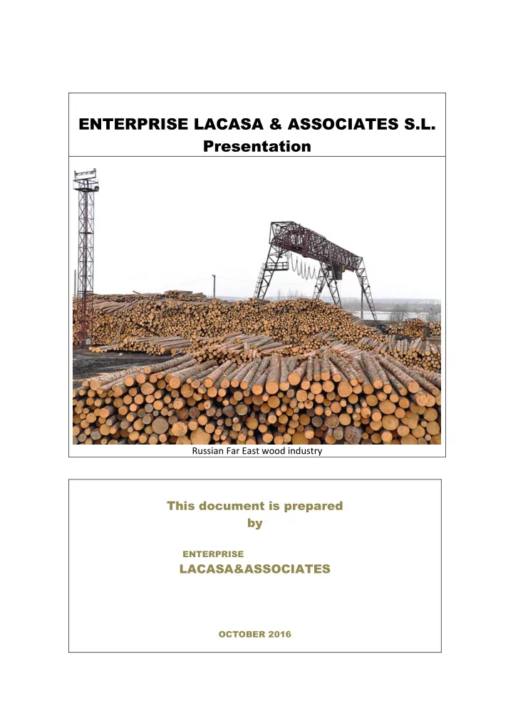 enterprise lacasa associates s l presentation russian far