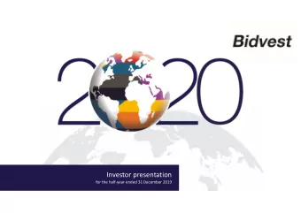 Investor presentation  for the half-year ended 31 December 2019  Agenda  01  Introduction  Lindsay