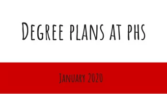 Degree plans at phs  January 2020  Porter high school is set up based on your career goals!  ROTC