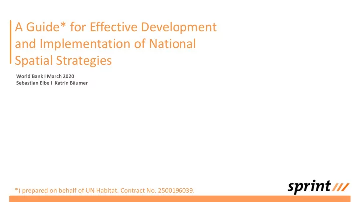 and implementation of national
