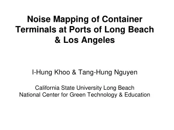 I-Hung Khoo &amp; Tang-Hung Nguyen  California State University Long Beach  National Center for