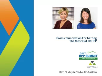 Barb Stuckey  y &amp; Candice  e Lin, Mattso  son  Intr  trodu  oductions:  ctions:  Barb Stuckey