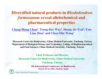 Diversified natural products in Rhododendron formosanum reveal allelochemical and  pharmaceutical