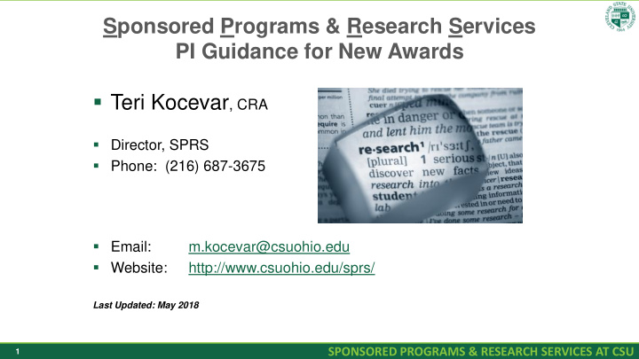 sponsored programs research services