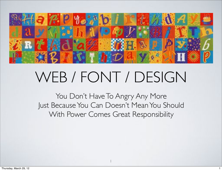 web font design