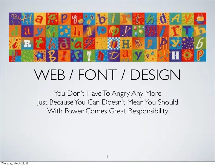 web font design