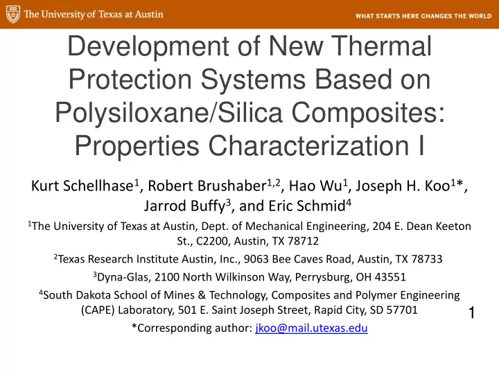 development of new thermal