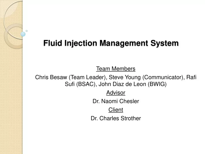 team members chris besaw team leader steve young