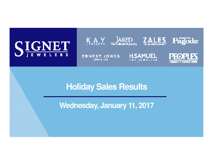 holiday sales results