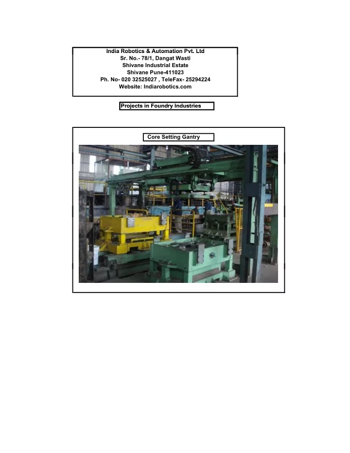 india robotics automation pvt ltd india robotics