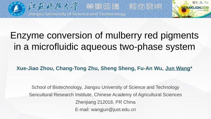 enzyme conversion of mulberry red pigments in a